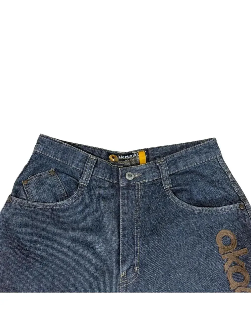 Akademiks y2k style denim jeans with unique style - Picture 6 of 8